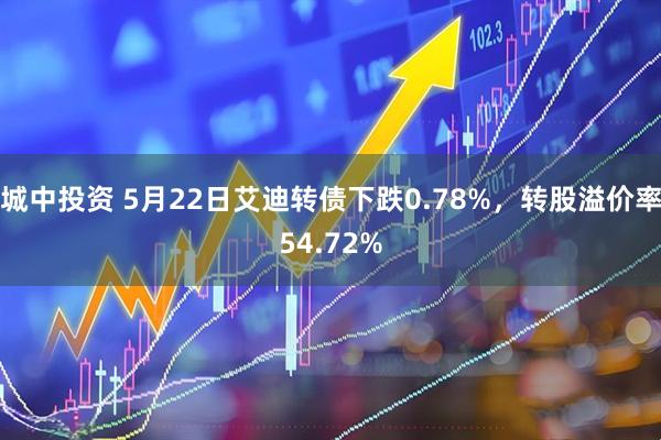 城中投资 5月22日艾迪转债下跌0.78%，转股溢价率54.72%