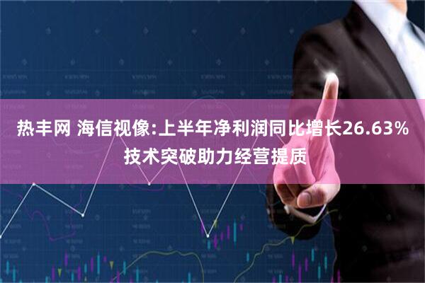 热丰网 海信视像:上半年净利润同比增长26.63% 技术突破助力经营提质